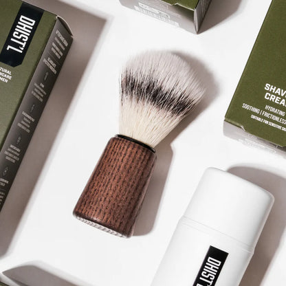 Dhist'l Gift Box Shave | Shaving Bar + FSC Wood Edition Shaving Brush